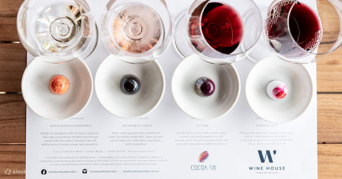 Chocolate and Wine Tasting by Wine House Hunter Valley Klook